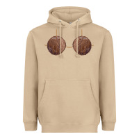 Mushroom coconut bra easy adult halloween tiki party costume t shirt Heavyweight Hoodie - linhVisuals