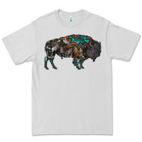 Dove Grey cowhide bison Premium Tee - RanaPortraitStore