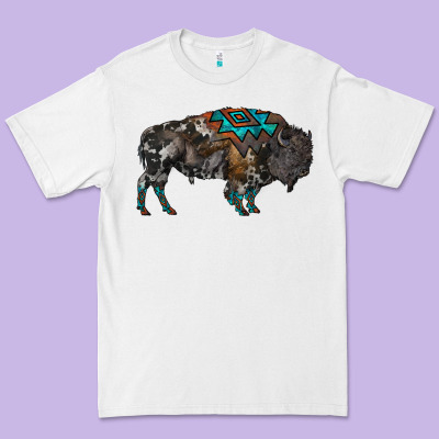 Cowhide Bison Premium Tee Designed By Ranaportraitstore
