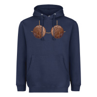 Navy coconut bra easy adult halloween tiki party costume t shirt Heavyweight Hoodie - linhVisuals