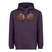 Plum coconut bra easy adult halloween tiki party costume t shirt Heavyweight Hoodie - linhVisuals