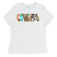 White Cowgirl Min Ladies Tee - CowCowDesign