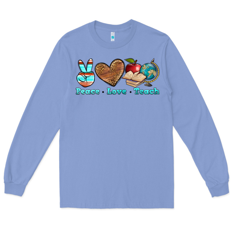 Peace Love Teach Long Sleeve Tee by BundleAndBundleShop | Teevron