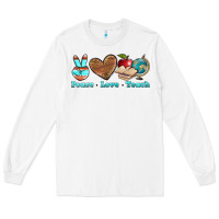 White peace love teach Long Sleeve Tee - BundleAndBundleShop