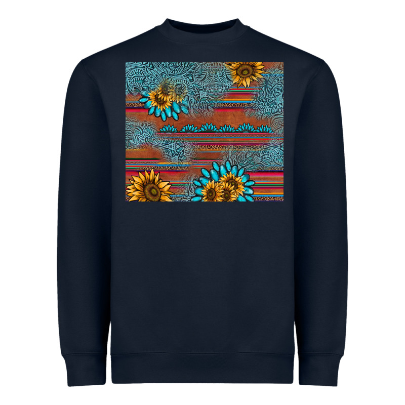 Sunflower Gemstone Serape Tumbler Heavyweight Sweatshirt by AdoDesignShop | Teevron
