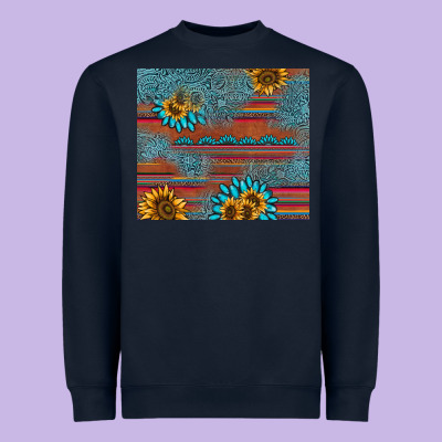 Sunflower Gemstone Serape Tumbler Heavyweight Sweatshirt Designed By Adodesignshop