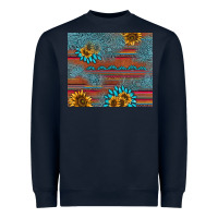 Navy sunflower gemstone serape tumbler Heavyweight Sweatshirt - AdoDesignShop