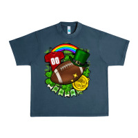 Midnight Navy St. Patrick's Day American Football Urban Heavy Tee - FaDigitalArtStudio