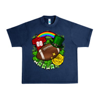 Navy St. Patrick's Day American Football Urban Heavy Tee - FaDigitalArtStudio