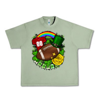 Oil Green St. Patrick's Day American Football Urban Heavy Tee - FaDigitalArtStudio