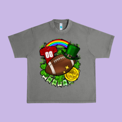 St. Patrick's Day American Football Urban Heavy Tee Designed By Fadigitalartstudio