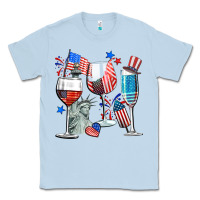Dusty Blue american wine Classic Tee - CowGirlArtShop