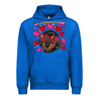 Valentine's Day  Dachshund Puppy Urban Hoodie | Teevron