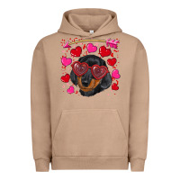 Pigment Burro valentine's day  dachshund puppy Urban Hoodie - RanaPortraitStore