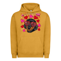 Pigment Peanut Butter valentine's day  dachshund puppy Urban Hoodie - RanaPortraitStore