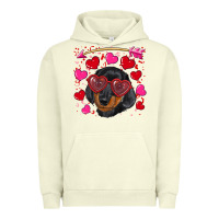 Pigment Pistachio valentine's day  dachshund puppy Urban Hoodie - RanaPortraitStore