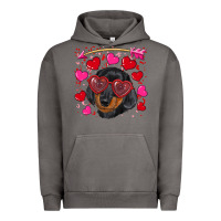 Pigment Tornado valentine's day  dachshund puppy Urban Hoodie - RanaPortraitStore