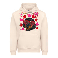 Sandshell valentine's day  dachshund puppy Urban Hoodie - RanaPortraitStore