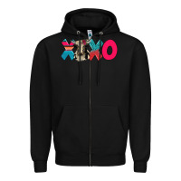 Black xoxo holstein cow Zipper Hoodie - AdoDesignShop