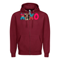 Burgundy xoxo holstein cow Zipper Hoodie - AdoDesignShop