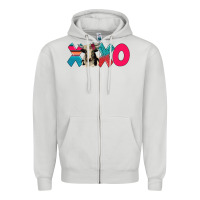 Dove Grey xoxo holstein cow Zipper Hoodie - AdoDesignShop