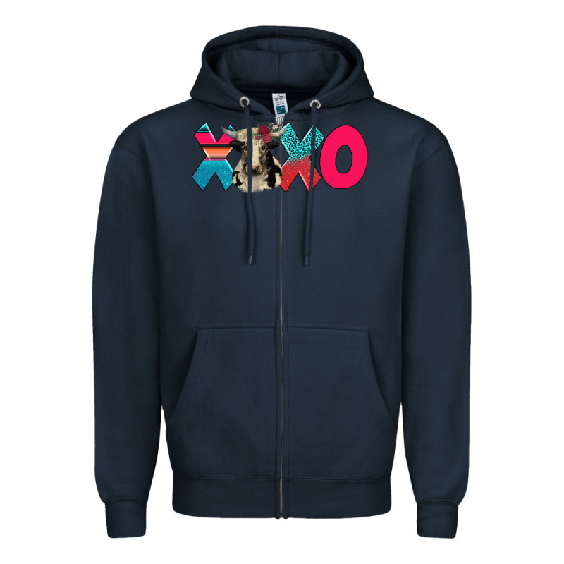 Xoxo Holstein Cow Zipper Hoodie by AdoDesignShop | Teevron