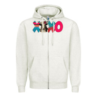Oatmeal Heather xoxo holstein cow Zipper Hoodie - AdoDesignShop
