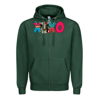 Sports Green xoxo holstein cow Zipper Hoodie - AdoDesignShop