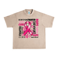 French Oak survivor breast cancer ribbon Urban Heavy Tee - RanaPortraitStore