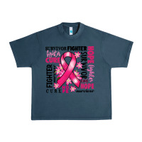 Midnight Navy survivor breast cancer ribbon Urban Heavy Tee - RanaPortraitStore