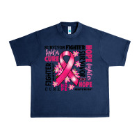 Navy survivor breast cancer ribbon Urban Heavy Tee - RanaPortraitStore