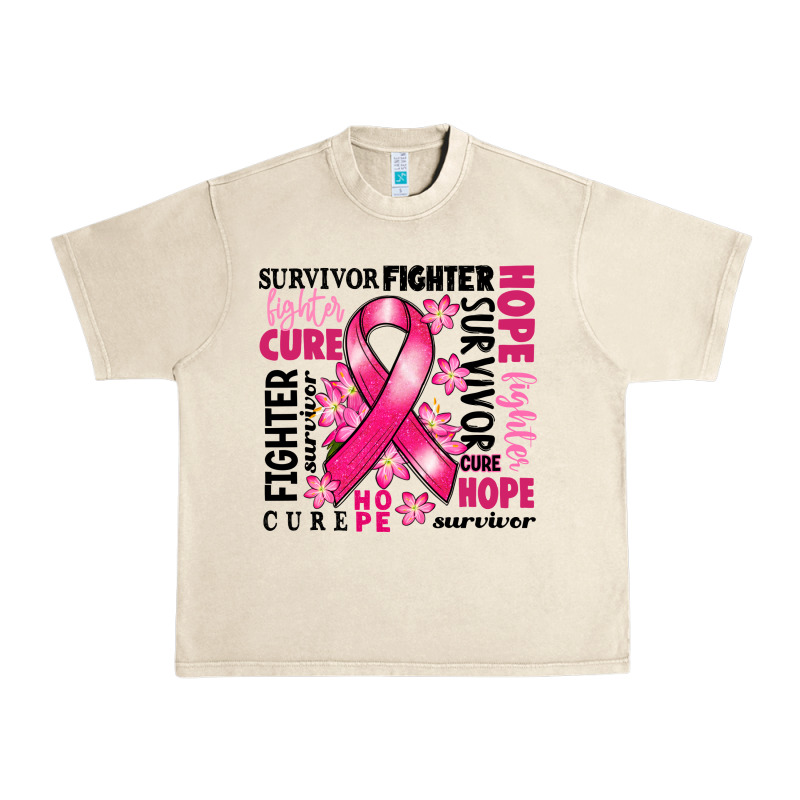Survivor Breast Cancer Ribbon Urban Heavy Tee by RanaPortraitStore | Teevron