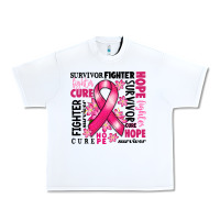 White survivor breast cancer ribbon Urban Heavy Tee - RanaPortraitStore