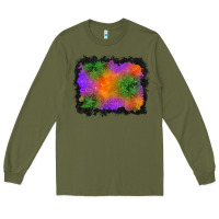 Army Green halloween stars background Long Sleeve Tee - BundleAndBundleShop