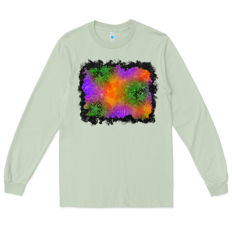 Halloween Stars Background Long Sleeve Tee by BundleAndBundleShop | Teevron