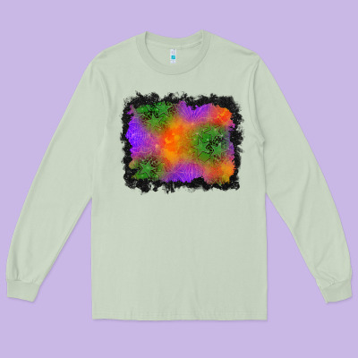 Halloween Stars Background Long Sleeve Tee Designed By Bundleandbundleshop