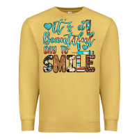 Antique Gold it’s a beautiful day to smile Premium Sweatshirt - JahusDesignShop