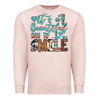Pale Pink it’s a beautiful day to smile Premium Sweatshirt - JahusDesignShop