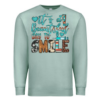Seafoam it’s a beautiful day to smile Premium Sweatshirt - JahusDesignShop