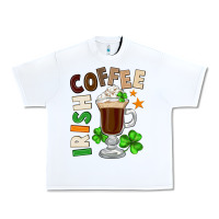 White Irish coffee St. Patrick's Day Urban Heavy Tee - FaDigitalArtStudio