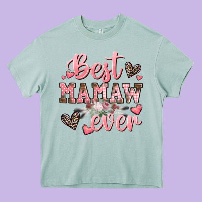 Best Mamaw Ever Mother's Day Heavy Core Tee Designed By Cowgirlartshop
