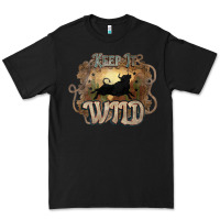 Black Keep it wild western bull Premium Tee - HowdyJamesFarm
