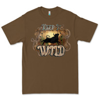 Cacao Keep it wild western bull Premium Tee - HowdyJamesFarm