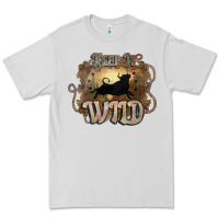 Dove Grey Keep it wild western bull Premium Tee - HowdyJamesFarm