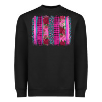 Black valentine's day floral leopard brushstroke Heavyweight Sweatshirt - AdoDesignShop