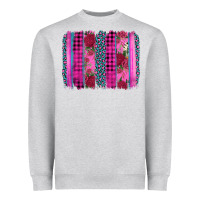 Heather Grey valentine's day floral leopard brushstroke Heavyweight Sweatshirt - AdoDesignShop