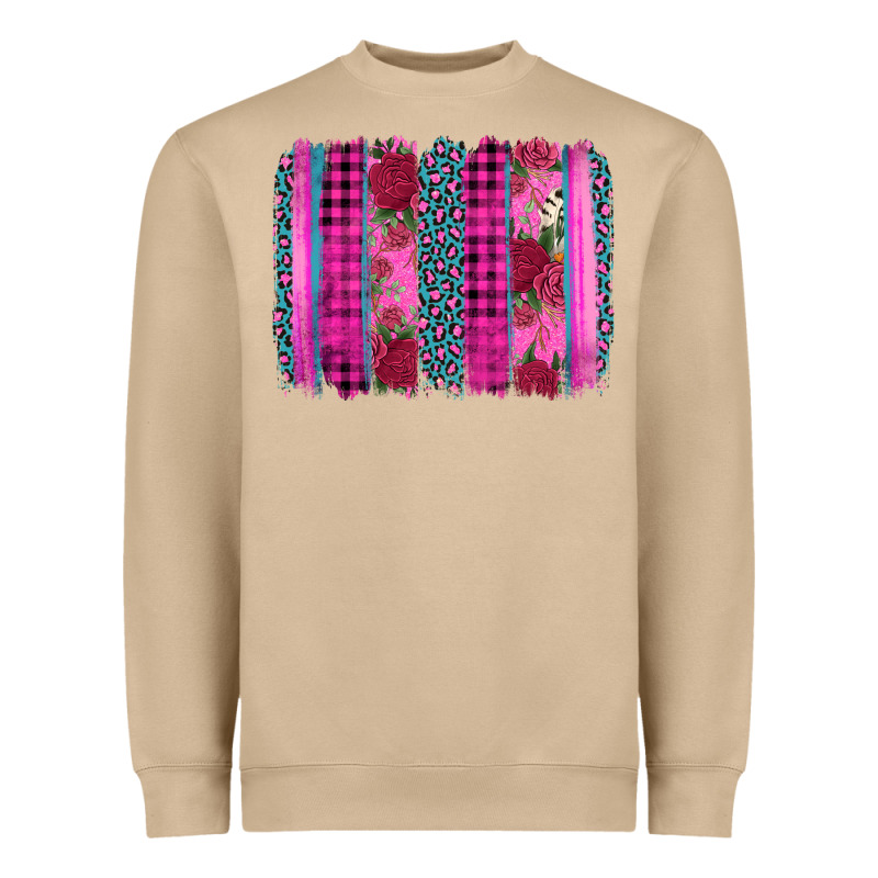 Valentine's Day Floral Leopard Brushstroke Heavyweight Sweatshirt by AdoDesignShop | Teevron