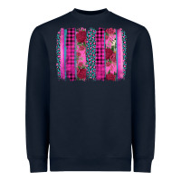 Navy valentine's day floral leopard brushstroke Heavyweight Sweatshirt - AdoDesignShop