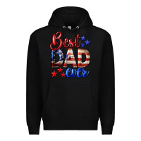 Black Best Dad Ever Premium Hoodie - LillyAllenDesigns