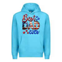 Ocean Blue Best Dad Ever Premium Hoodie - LillyAllenDesigns
